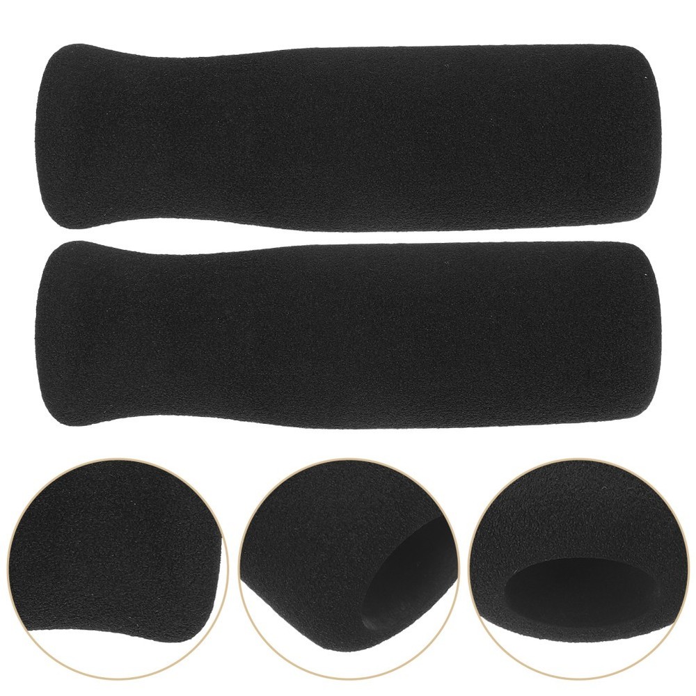 2Pcs Universal Black Walker Grip Covers Soft Nbr Cushioned Handle Protectors