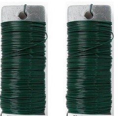 2.. 110 Feet Snare Trip Wire Green 22 Gauge Camping Survival Garden Trip Alarms