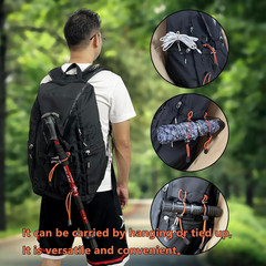 Heavy-Duty Tactical Hiking Pole Holder with Elastic Cord for Backpacks
