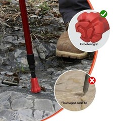 Hiking Pole Tips, 4Pcs, Rubber, Wear Tear Resistant, for Trekking Poles, Wa