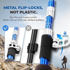 Trekology Trek-Z Collapsible Hiking & Trekking Poles – Balance Support for Senio
