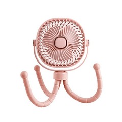Stroller Fan Portable 8000mAh Battery 4 Speed Settings 360 Degree Rotating Head