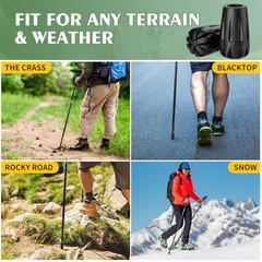 Durable Replacement Rubber Tips for Trekking Poles – Universal Anti-Slip