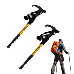 2X Trekking Poles Nordic Walking Sticks Adjustable Anti-shock Hiking Alpenstock