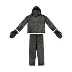 4 Pieces Adult Pest Control Mesh Suit Full Body Jacket Hood Gloves Pants