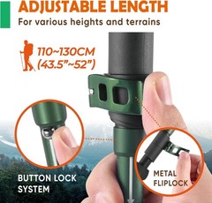 Lightweight Adjustable Cork Grip Trekking Poles – Set of 2