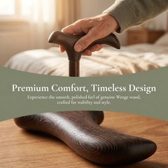 T-Shaped Cane Handle – Wooden Replacement Grip for Walking Sticks & Trekking