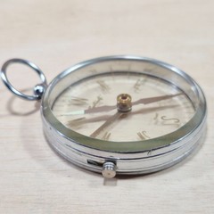 Vintage Sportcraft Clear Glass Handheld Hiking Camping Mapping Compass Japan