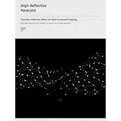 Adjustable 4mm by 4m Reflective Rope for Camping and Outdoor Activities