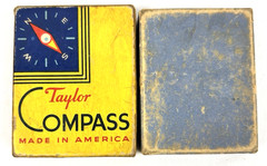VTG 1936 Taylor Leedawl Compass #2920 Black Bakelite w/Original Box. It Works