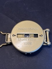 Vintage Lensatic Compass Liquid Filled Edge Brass Coating Japan
