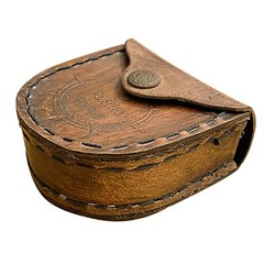 Antique Brass Flat compass with Leather Case engraved box Hiking camping Gift