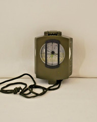 Military Lensatic Prismatic Compass with Pouch Hiking Scout Army Geology Camping