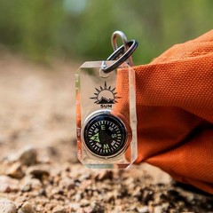 Portable Mini Compass with Split Ring | Easy-to-Read Luminous Direction Tool