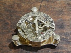 Nautical Brass Finish Sundial Compass Adjustable Compass Maritime Ship