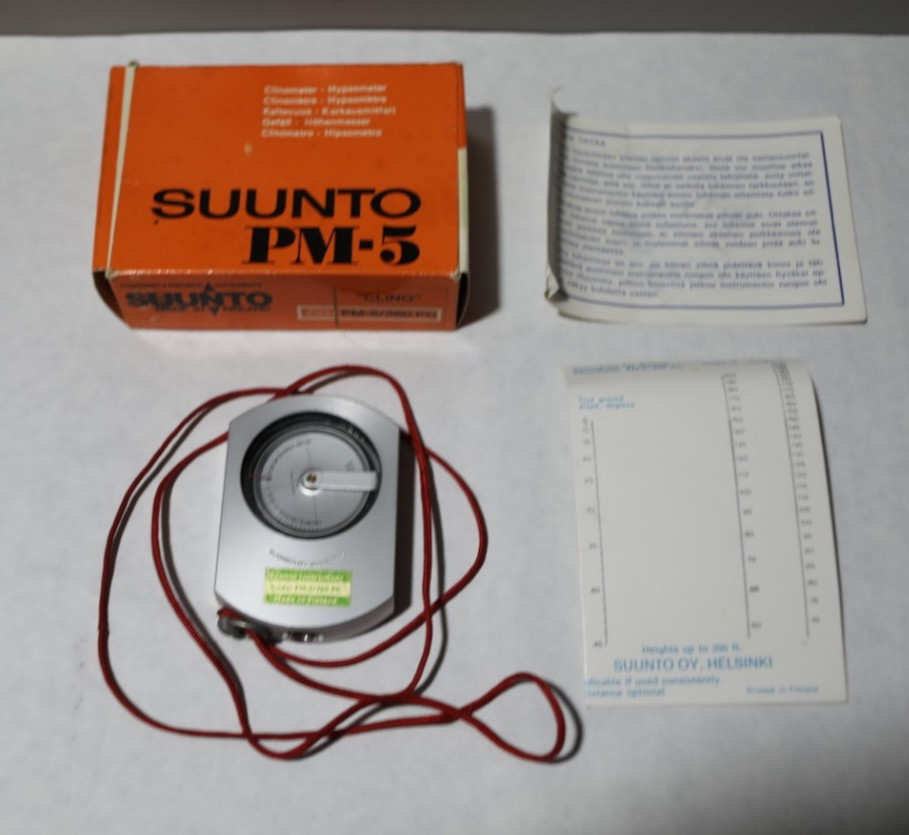 VINTAGE SUUNTO HELSINKI PM-5/360PC INCLINOMETER CLINOMETER FORESTER SURVEY TOOL