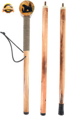 3 Piece 55″ Detachable Pine Wood Walking/Hiking Stick with Metal Tip, Reinforced