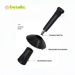 Trekking Poles Walking Cane Hiking Stick Foldable Telescopic Lightweight Anti-sl