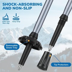 Collapsible Trekking Pole 7075 Aluminum Foldable Hiking Walking Stick Portable