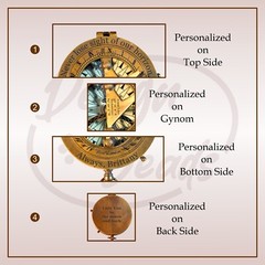 Personalized Custom Engraved Working compass with leather case, Gift for Husband