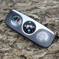 Universal Car Interior 3-in-1 Compass Thermometer Hygrometer Gauge for Dashboard