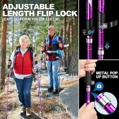 Hiking Poles Collapsible Trekking Poles – Aluminum Alloy 7075 Walking Sticks for
