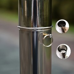 Camping Outdoor Cooking Chimney Kit Spark Arrestor Straight Pipe Connection