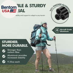 Nordic Walking Stick, TP1 Hiking Poles Retractable Lightweight 7075 Aluminum, Tr