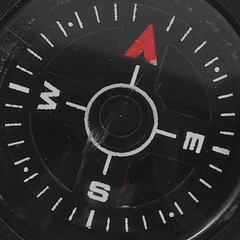 Professional Black Portable Compass for Hiking and Survival Outdoor Activities