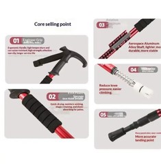Adjustable Telescopic Aluminum Trekking Pole Black Foam Grip Rubber Tip Hiking