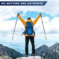 2x Trekking Poles Nordic Walking Hiking Sticks Anti-shock Adjustable Alpenstock