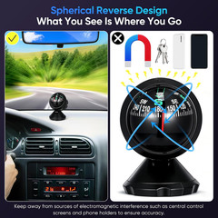 Adjustable Car Compass with Stick-On Base | Universal Dashboard Navigation Tool
