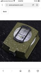 Bijia High Accuracy Metal Waterproof Military Lenstatic Sighting Compass Black