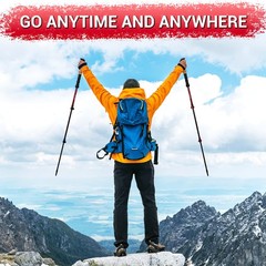 TheFitLife Trekking Poles – Lightweight 7075 Aluminum Hiking One Size, Grey