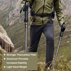 Outdoor Hiking Staff Hiking Sticks for Trekking and Mountaineering 32 -37 inch