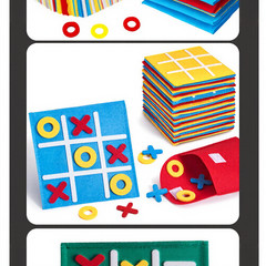 10pcs Felt For Tic For Tac Toe Game Set for Parent Child Interactive Play