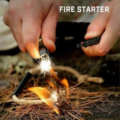5 in 1 Survival Wristband Paracord Compass Whistle Fire Starter Scraper Tool Set