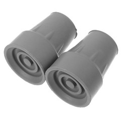 2Pcs Sturdy Rubber Cane Tips Non Skid Crutch Feet Replacement Grey