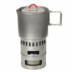 Evernew Titanium Mug Pot 500 Stove Set RED ECA268R JAPAN IMPORT