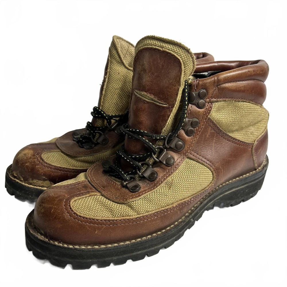 Danner Gore-Tex Vibram Men’s 8.5M Leather Hiking Boots Brown Tan USA Made