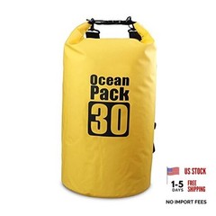 Dry Sack/Floating Waterproof Bag 2L/5L/10L/20L/for Boating, 30L Yellow
