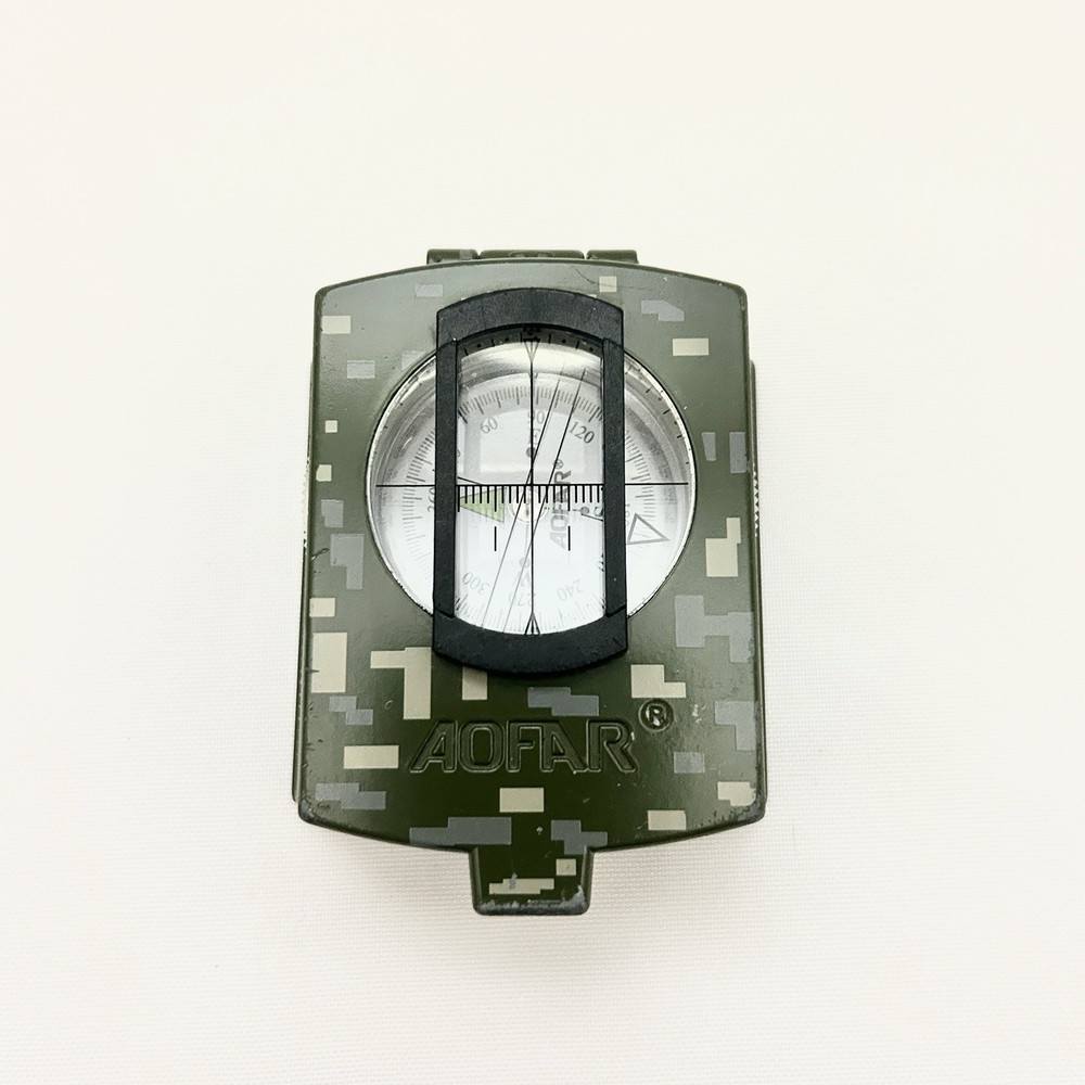 AOFAR Military Lensatic Sighting Compass Camping Hiking Hunting Outdoors