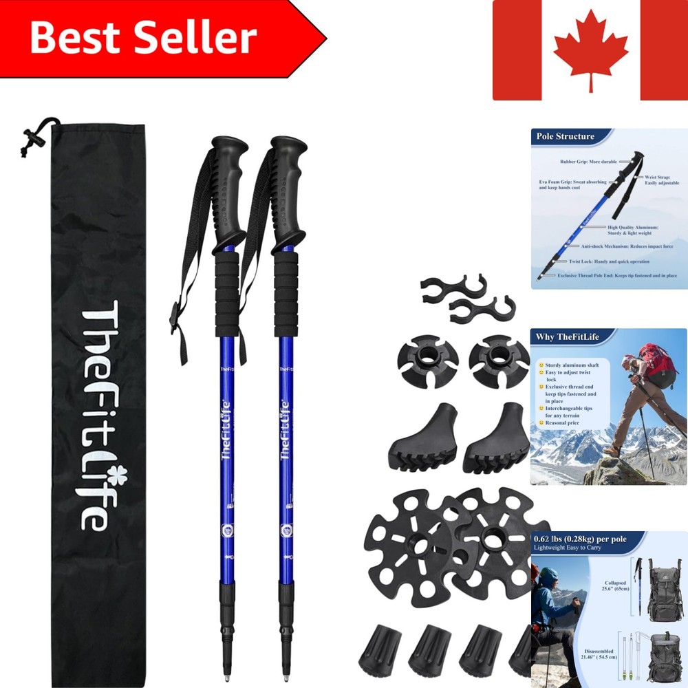 Adjustable & Lightweight Trekking Poles – Perfect for Hiking & Mountaineering