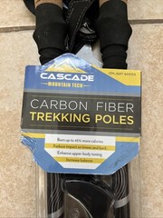 Cascade Mountain Tech Carbon Fiber Trekking Poles, 2 Pack Sealed