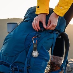 Mountaineering Nurse Watch with Compass and Carabiner Durable Alloy and Canvas