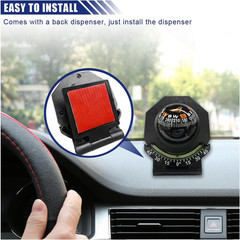 Car Compass, Car Dashboard Compass Ball with Slope Meter, Adjustable Night Visio