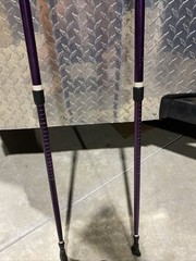 Keenfit 2-Piece Fitness Walking Poles Purple Extra Feet Tips Adjustable