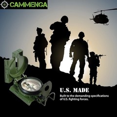 Cammenga Compass Military Grade Phosphorescent Lensatic Compass Shock, Sand,…