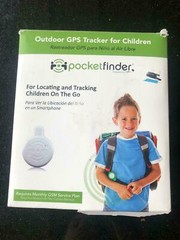 Pocket Finder Outdoor GPS Tracker for Children, Seniors, Pets – White