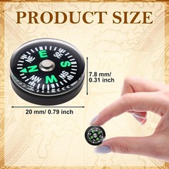 Map Compass Liquid Filled, Luminous Pointer, Magnifying Glass, Free Mimi Compass